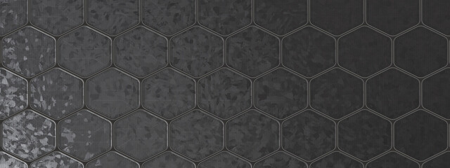macro shot of metallic hexagonal solar panel grid texture
