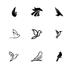 black and white bird logo 5
