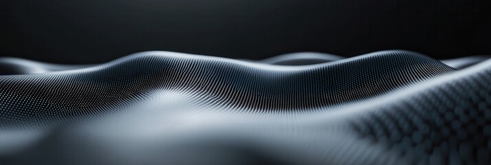 Naklejka premium Abstract digital waves in minimalist futuristic landscape