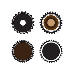 Black and white vector label set for sale and business design illustration with discount tags and guarantee seals