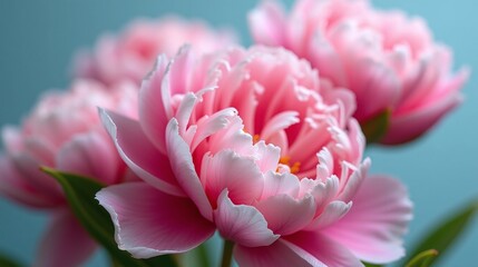 Bountiful, vibrant blossoms radiate gentle shades of pink and white.