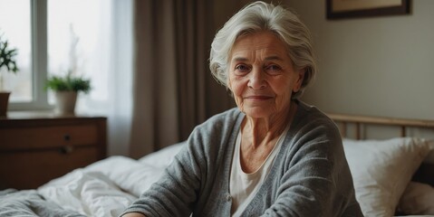 Her gentle expression reflects a lifetime of wisdom and care.

