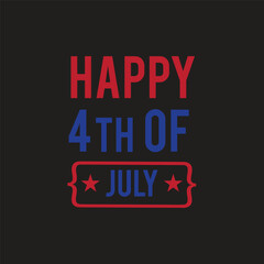 Happy 4th of July T-shirt design  