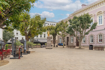 Royal Square in St Helier on the island of Jersey in the Channel Islands