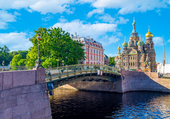 St. Petersburg, Russia - 26 june 2024: Cathedral of the Savior on Spilled Blood in summer
