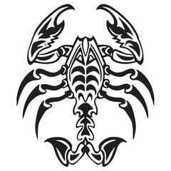 Scorpion Vector Illustration – Detailed Digital Art of Scorpion in Flat or Line Style, Perfect for Tattoos, Zodiac Symbols, Nature Graphics, Wildlife Icons, and Educational Use