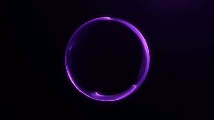 Abstract glowing purple ring with smooth energy swirl and digital aura. Perfect for sci-fi visuals, cosmic art, UI design, or futuristic branding.