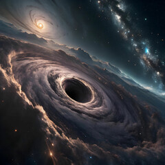 black hole clouds high quality render