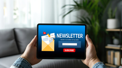 newsletter signup page on computer for customer to subscribe brisk newsletter update information to subscriber