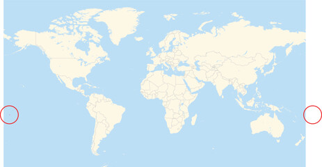 Location map of Samoa in Oceania