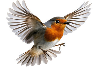 robin isolated on white background
