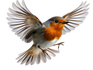 robin isolated on white background