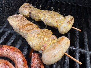 shish kebab on the grill