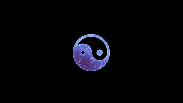Blue color saber animation video notice notification text icon online typing animated on black background.