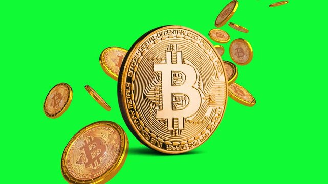 4K Bitcoin Cryptocurrency Animated Video Digital Currency Visualization, Blockchain Technology & Investment Concept Motion Graphics