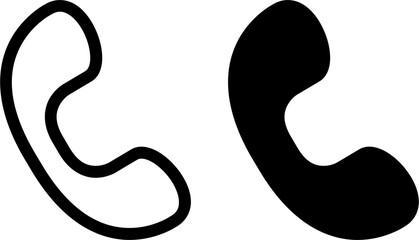 phone line style and solid icon