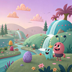 cheerful alien world