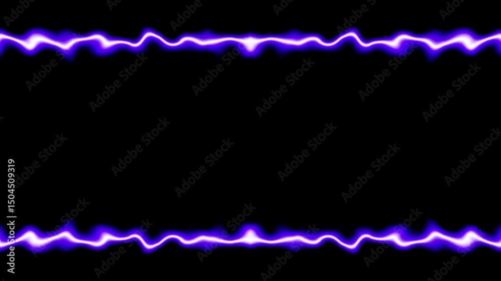 Fototapete Simple digital lines fiery frame made symmetric flames with empty space in the center, ideal for text or design. Loop