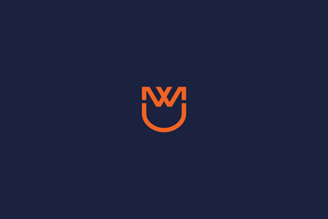 letter wu, uw logo concept icon vector logo design template elements