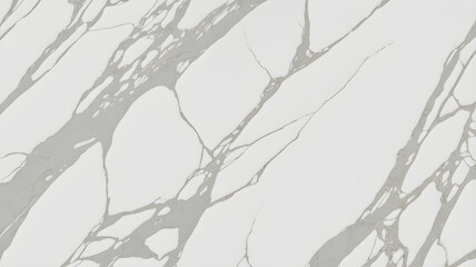 Fototapeta premium Full-frame 2D ice grey statuario slab with superlight background and scattered frosty veining.