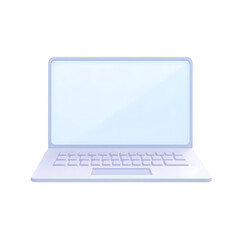 Fototapeta premium Minimalistic icon of a laptop png on a transparent background isolated