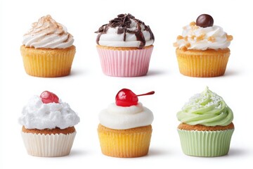 Set of Delicious cupcakes