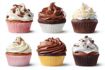 Set of Delicious cupcakes