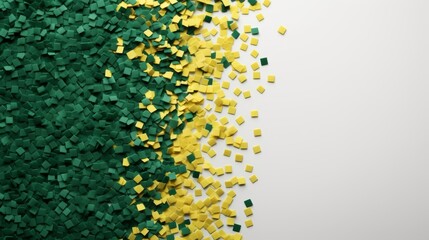 Vibrant festive background featuring colorful confetti, shining stars, and sparkling tinsel