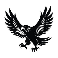 Fototapeta premium Patriotic Eagle vector silhouette