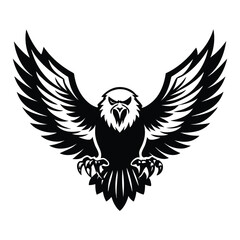 Obraz premium Patriotic Eagle vector silhouette