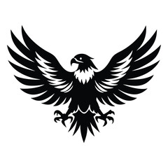 Obraz premium Patriotic Eagle vector silhouette