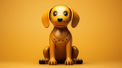 Minimalistic robotic dog against a clean background  a fusion of technology and design
