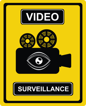 vector illustration video surveillance poster concept icon
