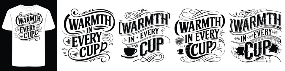 Hot Drink Typography Shirt for Modern Coffee Fans