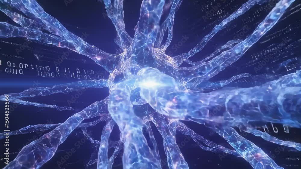 Poster Microscopic View of a Neuron Network
