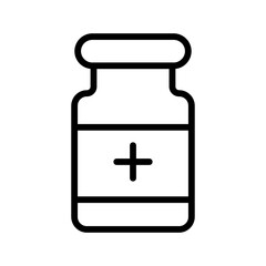 Doctor office outline icon. Doctor office icon isolated on white background. Transparent background, minimalist symbol. Vector images