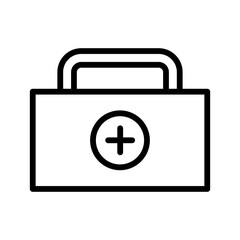 Doctor office outline icon. Doctor office icon isolated on white background. Transparent background, minimalist symbol. Vector images