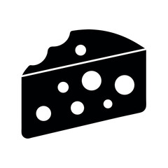 Colby Cheese Silhouette Vector Food Design