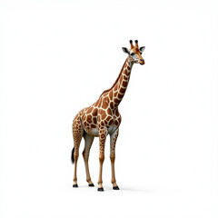 Fototapeta premium giraffe isolated on white