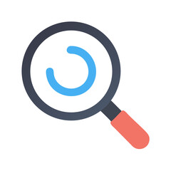 Magnifying Glass Search Icon - Exploration and Zoom Symbol Illustration