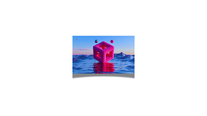 Obraz premium Objeto geométrico impossível 3D flutuante.