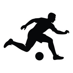 Obraz premium football player silhouette vector