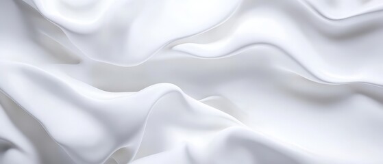 Obraz premium Abstract white flowing fabric texture for elegant background design