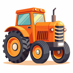 tractor isolated on white