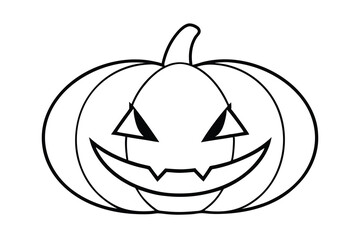 Spooky halloween jack o lantern pumpkin carving design