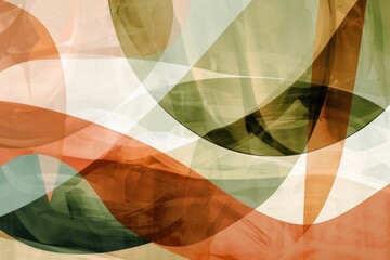 Abstract Organic Shapes in Earthy Tones with Transparent Layers