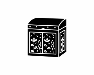 creative Silhouette Compost Bin Vector Illustration