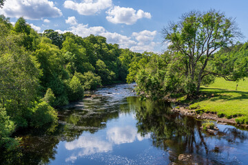 Fototapeta premium The Pennine Way and the River Tees between Low Force and High Force, near Bowlees, England, UK