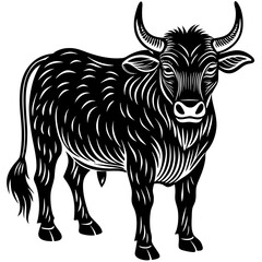 silhouette of a bull