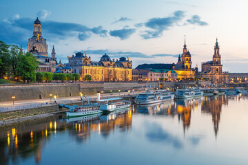 Naklejka premium Dresden famous city. Germany city center,vcapital, second largest, city, Saxony., river, Elbe, seat, merchants, margrave, European, ag